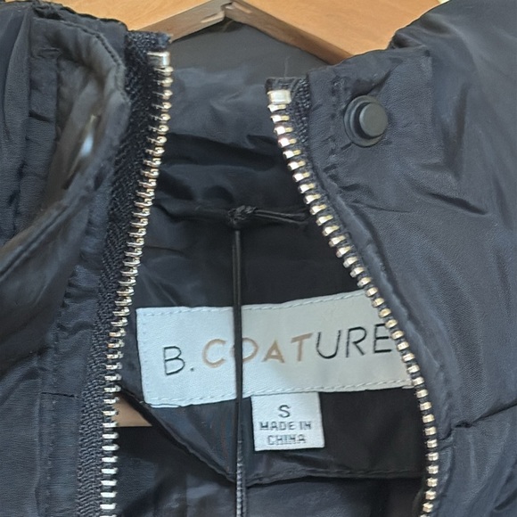 B Coature | NWT Black Quilted Puffer Hooded Snap Zip Jacket Small - Picture 14 of 17